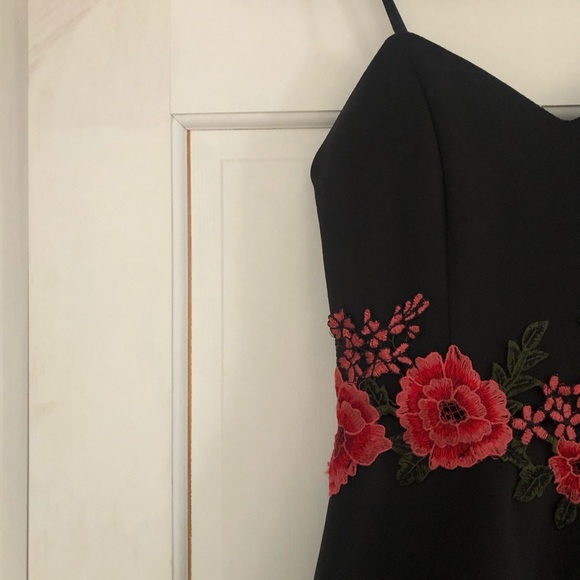 Worn Once! LBD w/ Rose Lace Detail - Picture 3 of 7